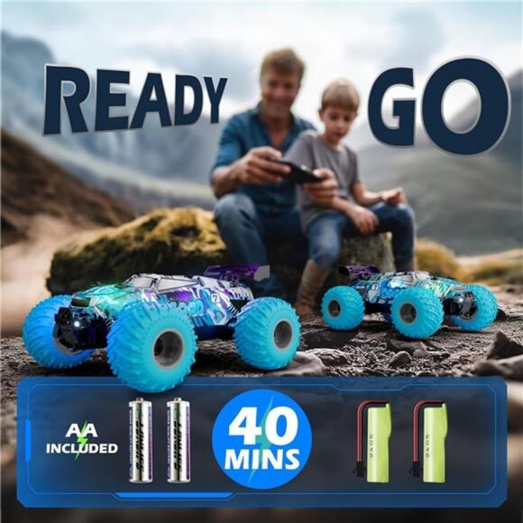 RC Cars, Remote Control Car RC Truck for Kids Boys Ages 4-7 8-12 Adults Toddler - Picture 4 of 7